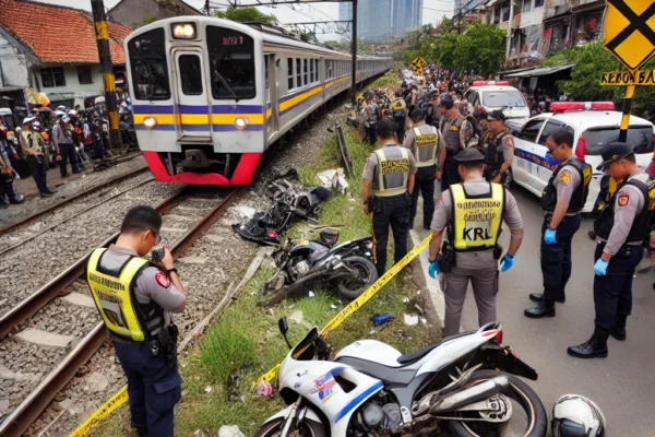 pottertheme Pemotor Tewas Ditabrak KRL di Perlintasan Kebon Baru, Tebet