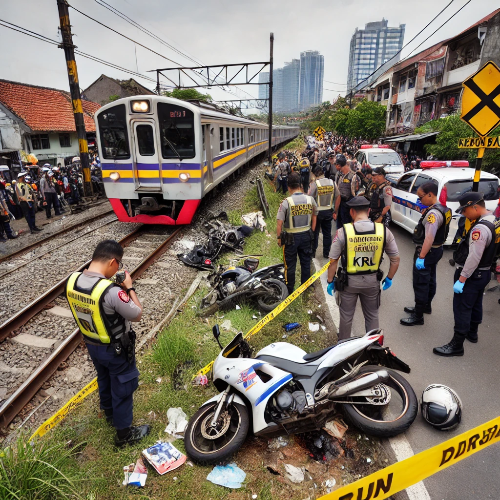 pottertheme Pemotor Tewas Ditabrak KRL di Perlintasan Kebon Baru, Tebet